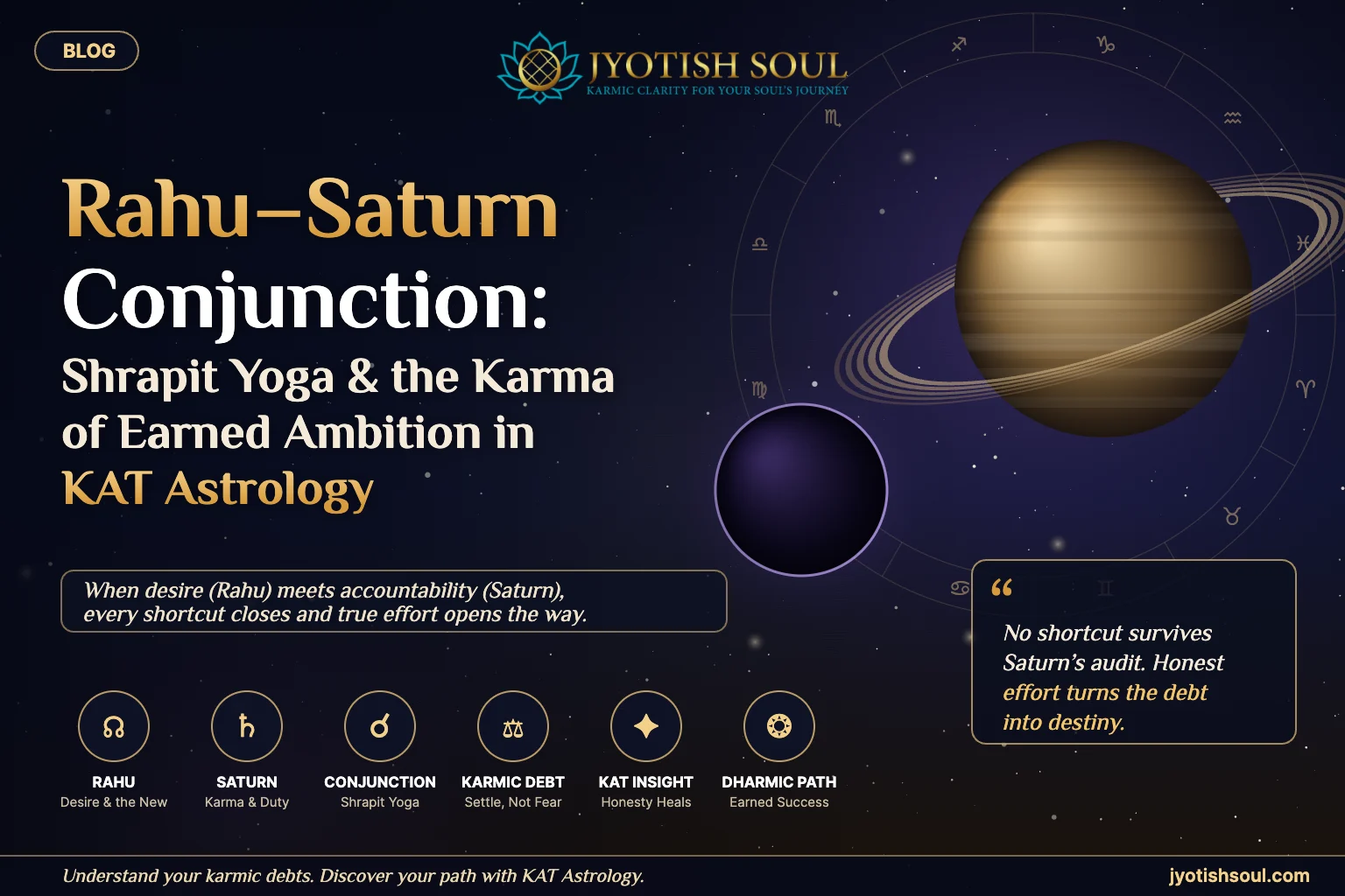 Rahu and Saturn conjunction (Shrapit Yoga) in Vedic astrology – the karma of earned ambition (KAT)